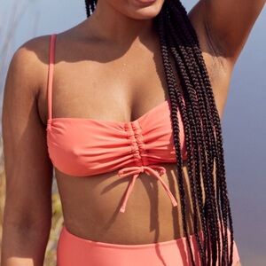 New Arie Ruched Bandeau Bikini Top